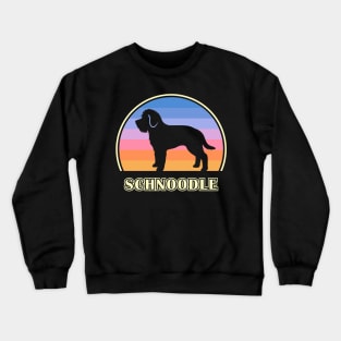 Schnoodle Vintage Sunset Dog Crewneck Sweatshirt